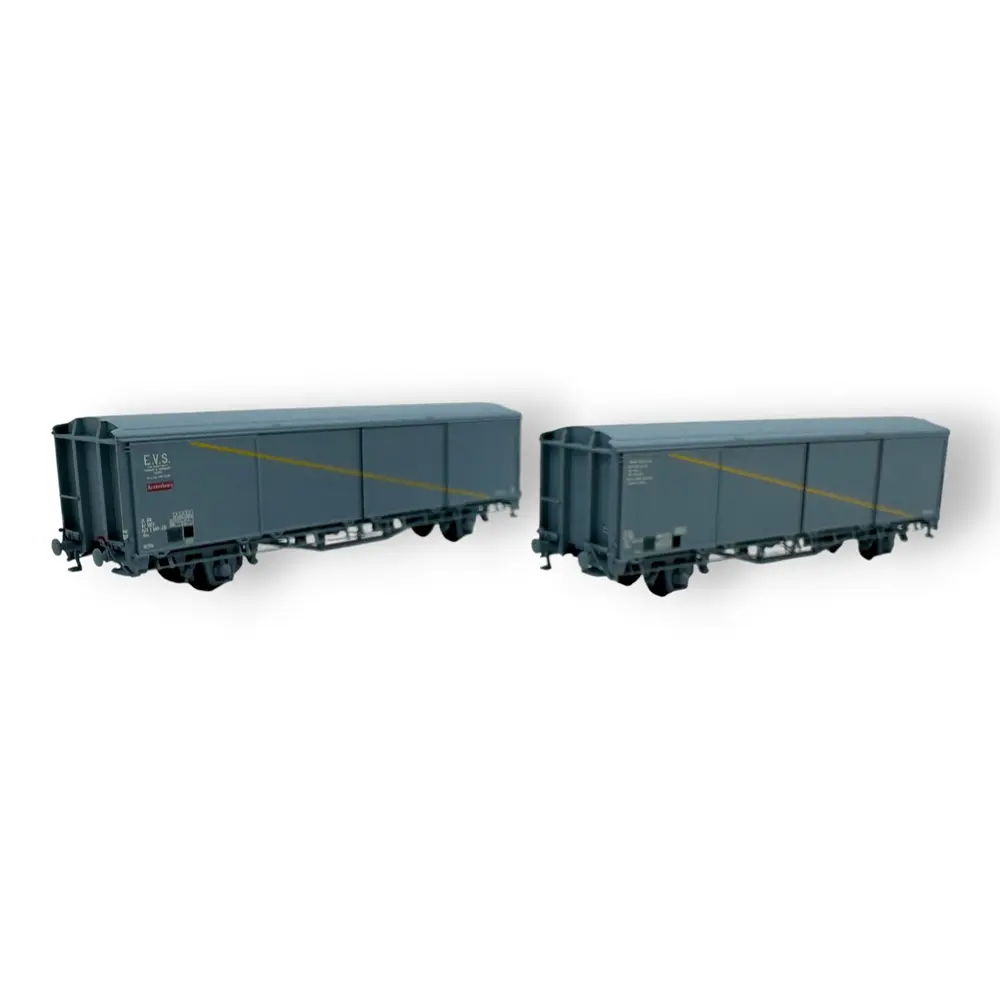 Set de 2 wagons SNAV toits bas EVS - Trains160 16033 - N 1/160 - SNCF - Ep IV-V - 2R