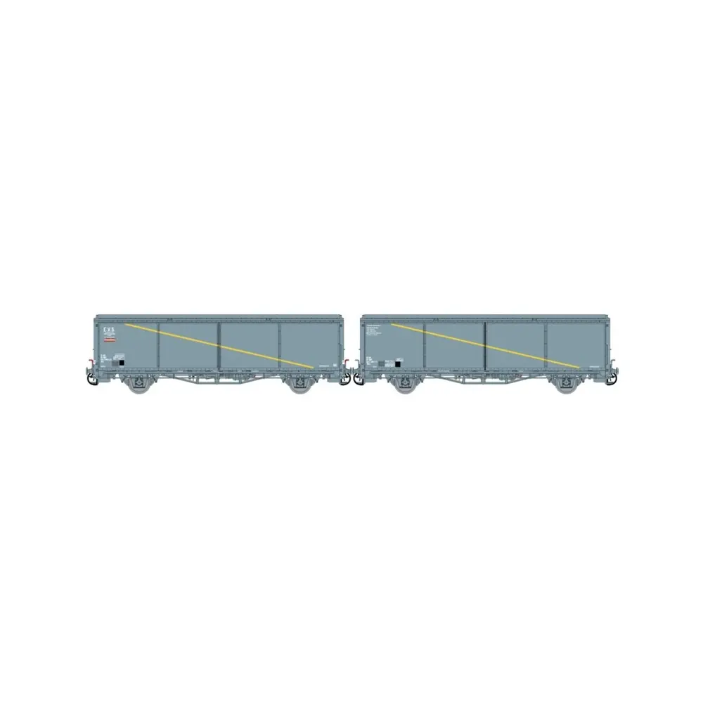 Set de 2 wagons SNAV toits bas EVS - Trains160 16033 - N 1/160 - SNCF - Ep IV-V - 2R