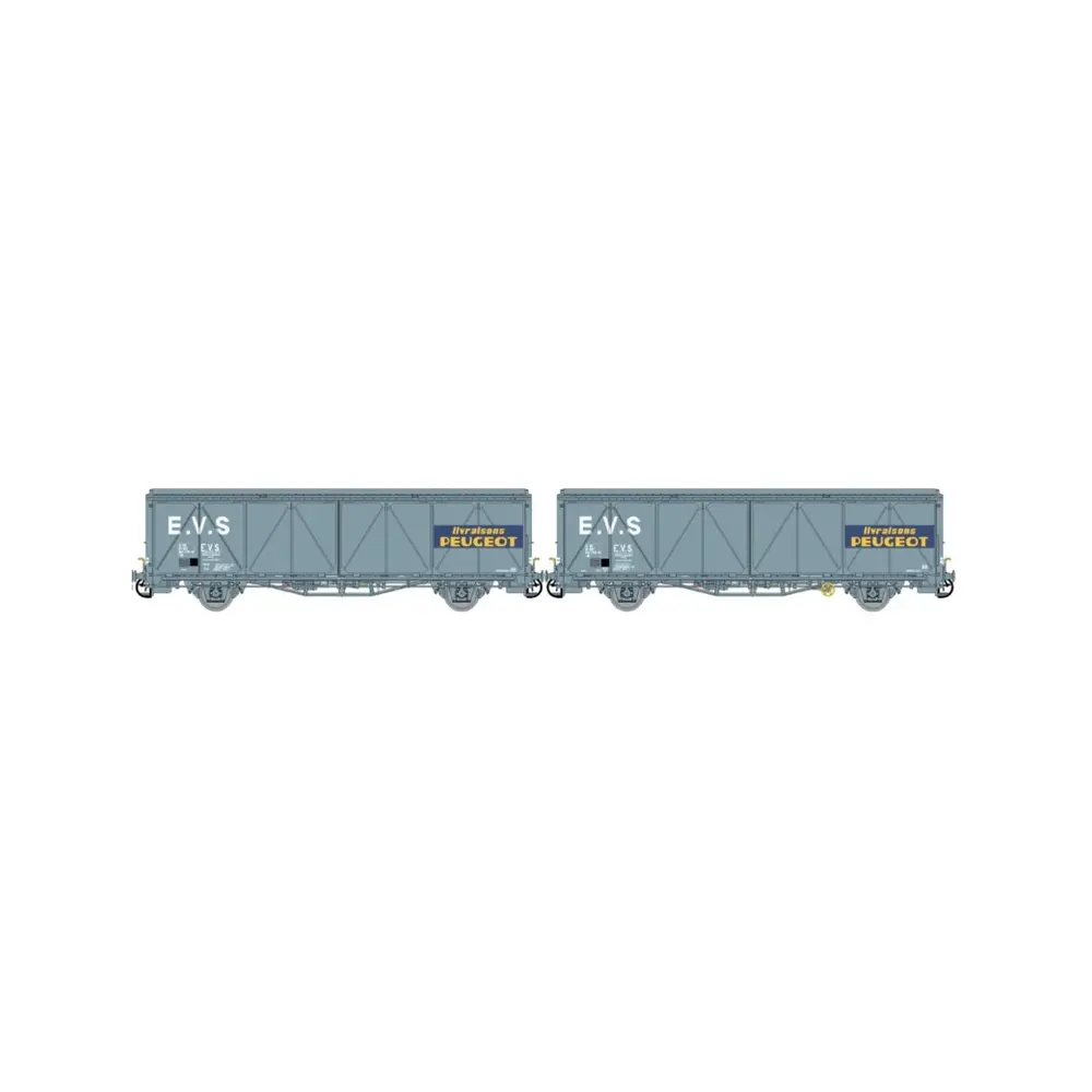 Set de 2 wagons SNAV toits hauts PEUGEOT - Trains160 16040 - N 1/160 - SNCF - Ep IV - 2R