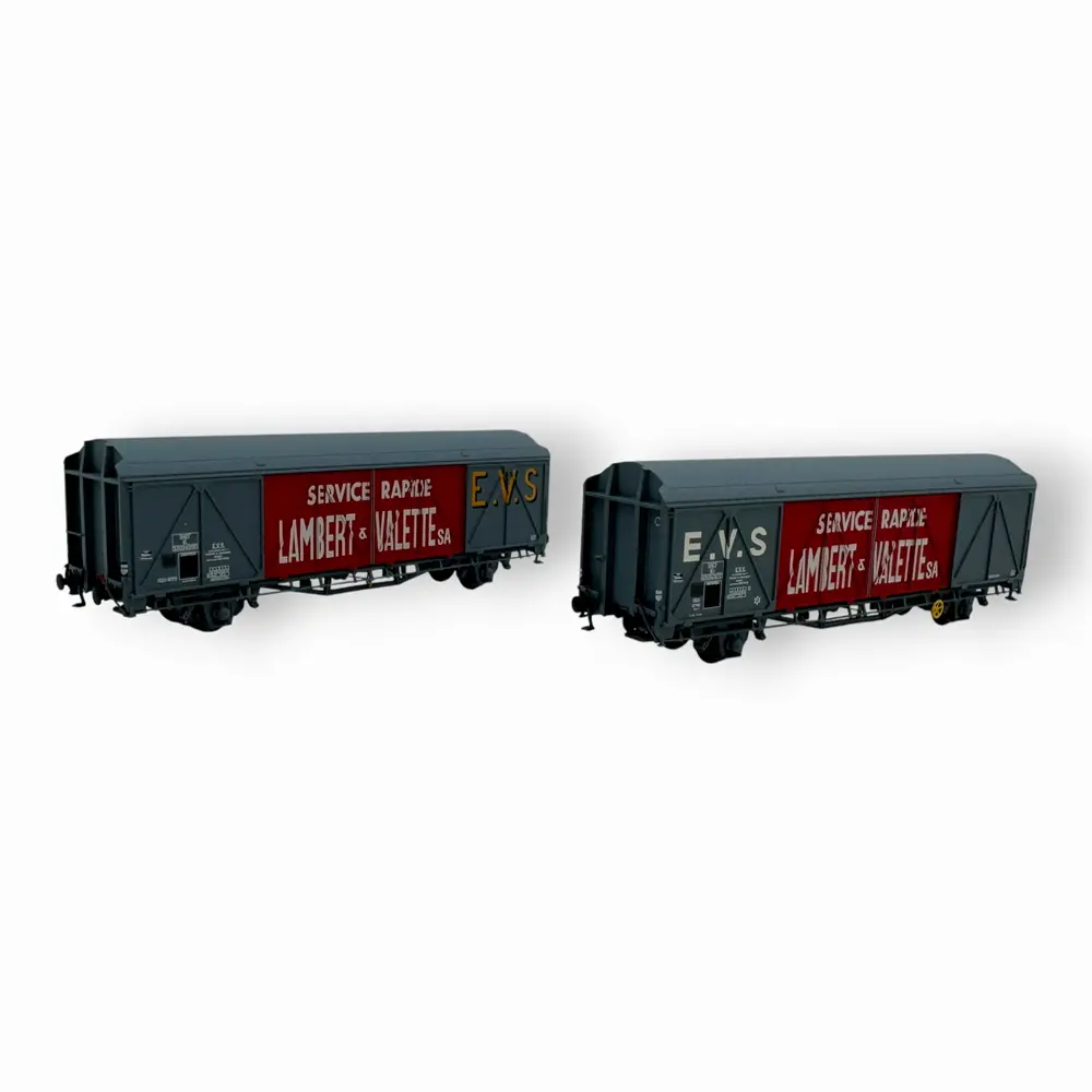 Set de 2 wagons SNAV toits hauts EVS Lambert & Valette - Trains160 16044 - N 1/160 - SNCF - Ep III - 2R