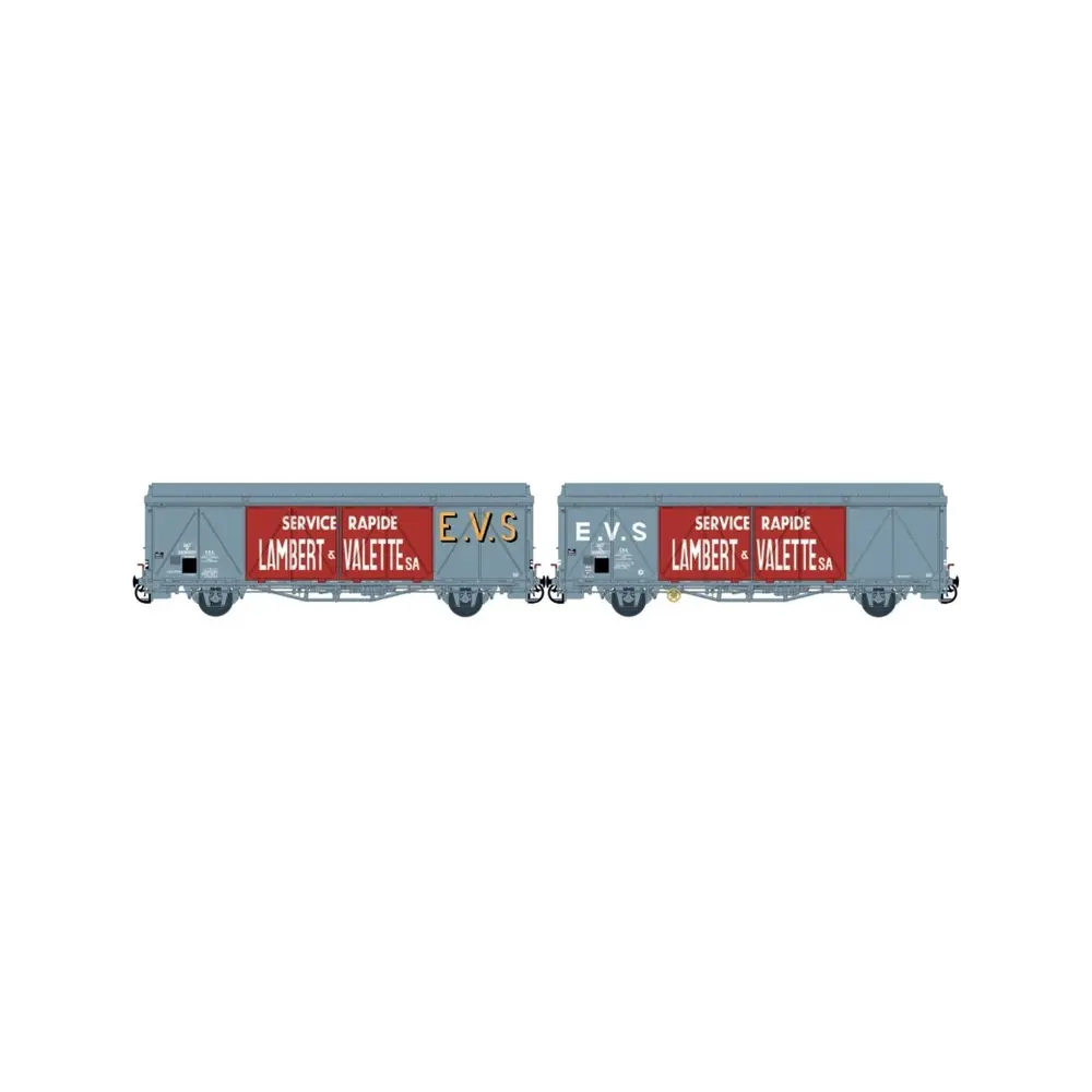 Set de 2 wagons SNAV toits hauts EVS Lambert & Valette - Trains160 16044 - N 1/160 - SNCF - Ep III - 2R