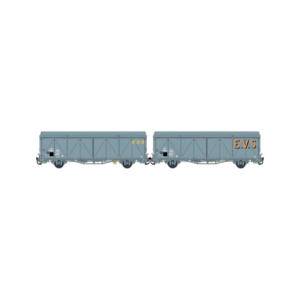 Set de 2 wagons SNAV toits hauts EVS - Trains160 16048 - N 1/160 - SNCF - Ep III - 2R