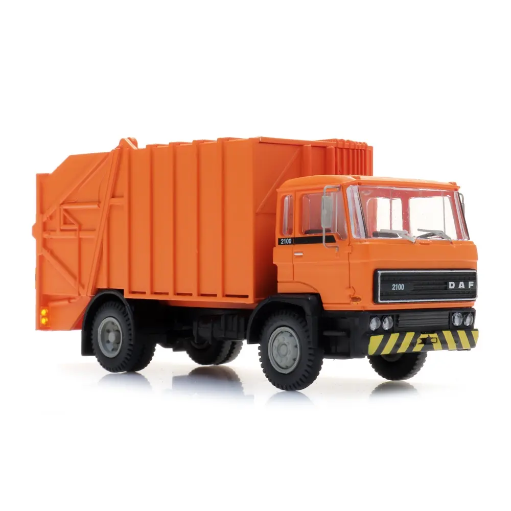 Camion poubelle DAF orange - ARTITEC 487.052.13 - HO : 1/87