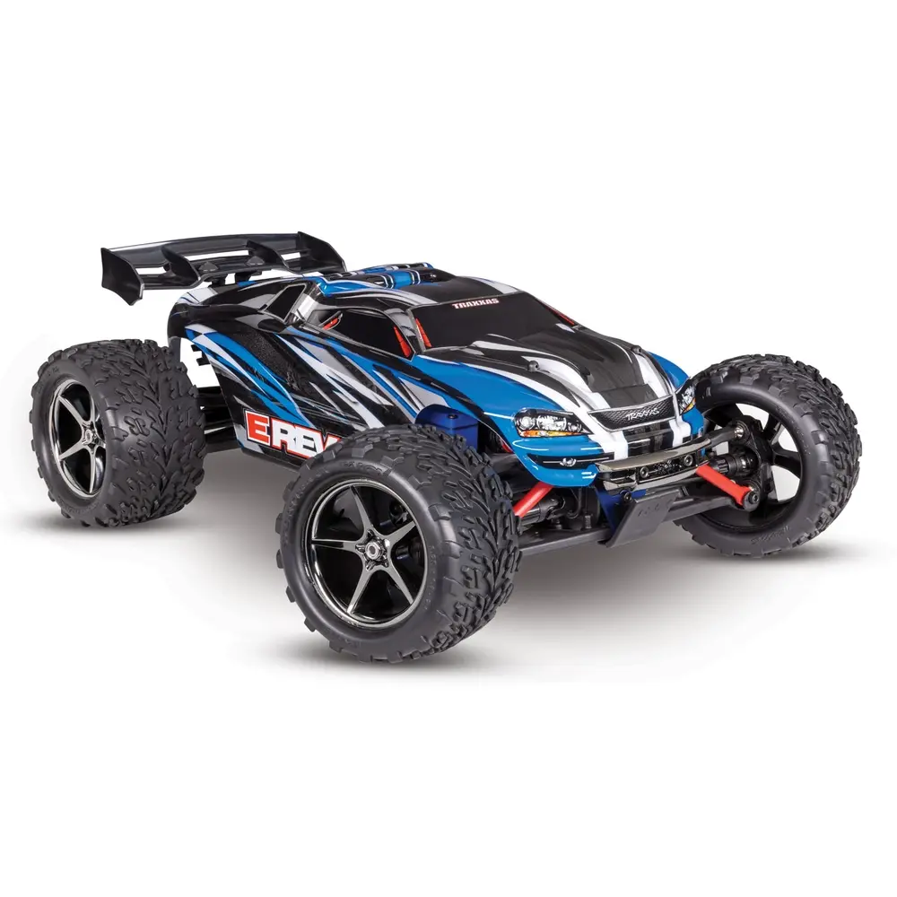 Monster truck E-Revo brushed 100% RTR - Traxxas 71054-8-BLUE - 1/16