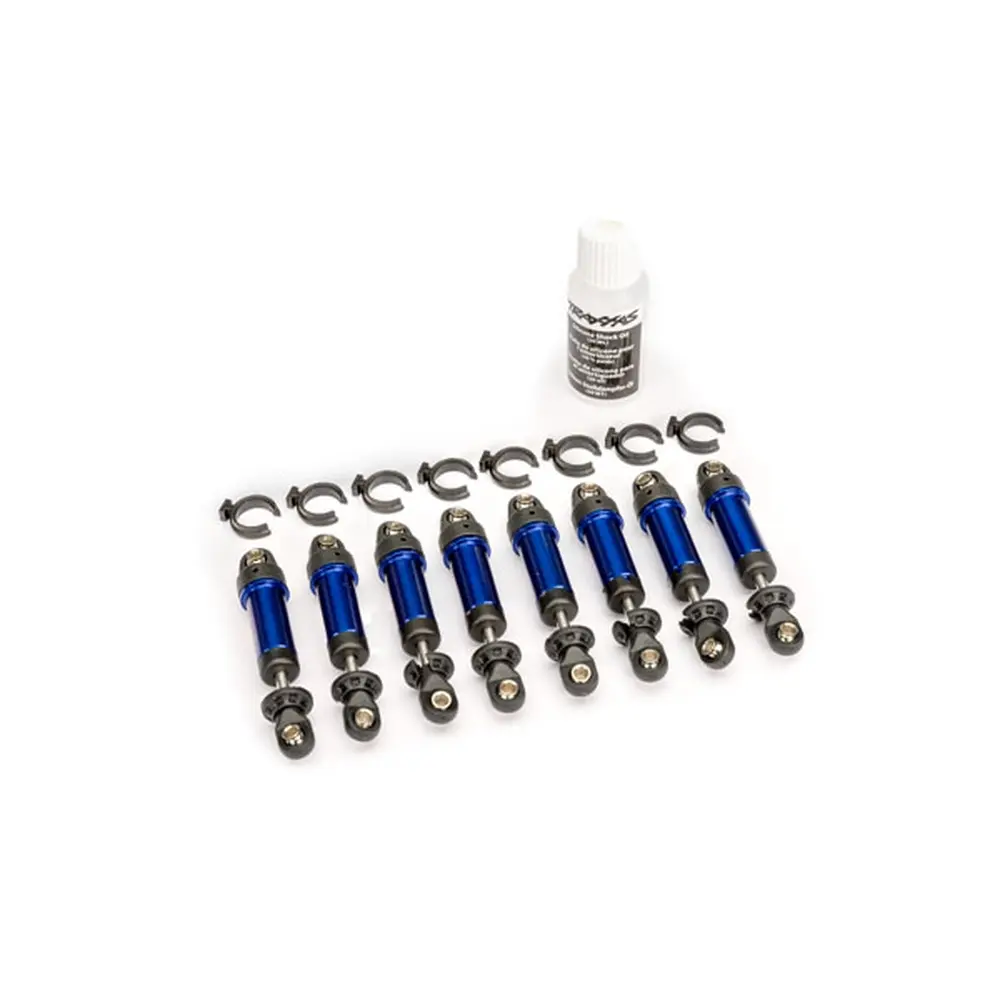 Amortisseurs GTM en Aluminium 6061-T6 (x8) - Traxxas 9864-BLUE