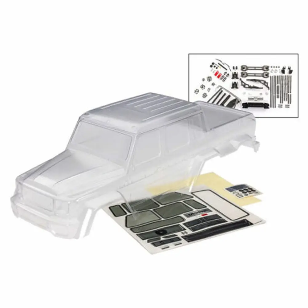 Carrosserie transparente Mercedes Benz G63 Clipless + autocollants - Traxxas 9129