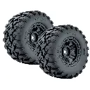 2 jantes noires Maxx 2,8" et pneus Maxx MT - Traxxas 8972 - 1/10