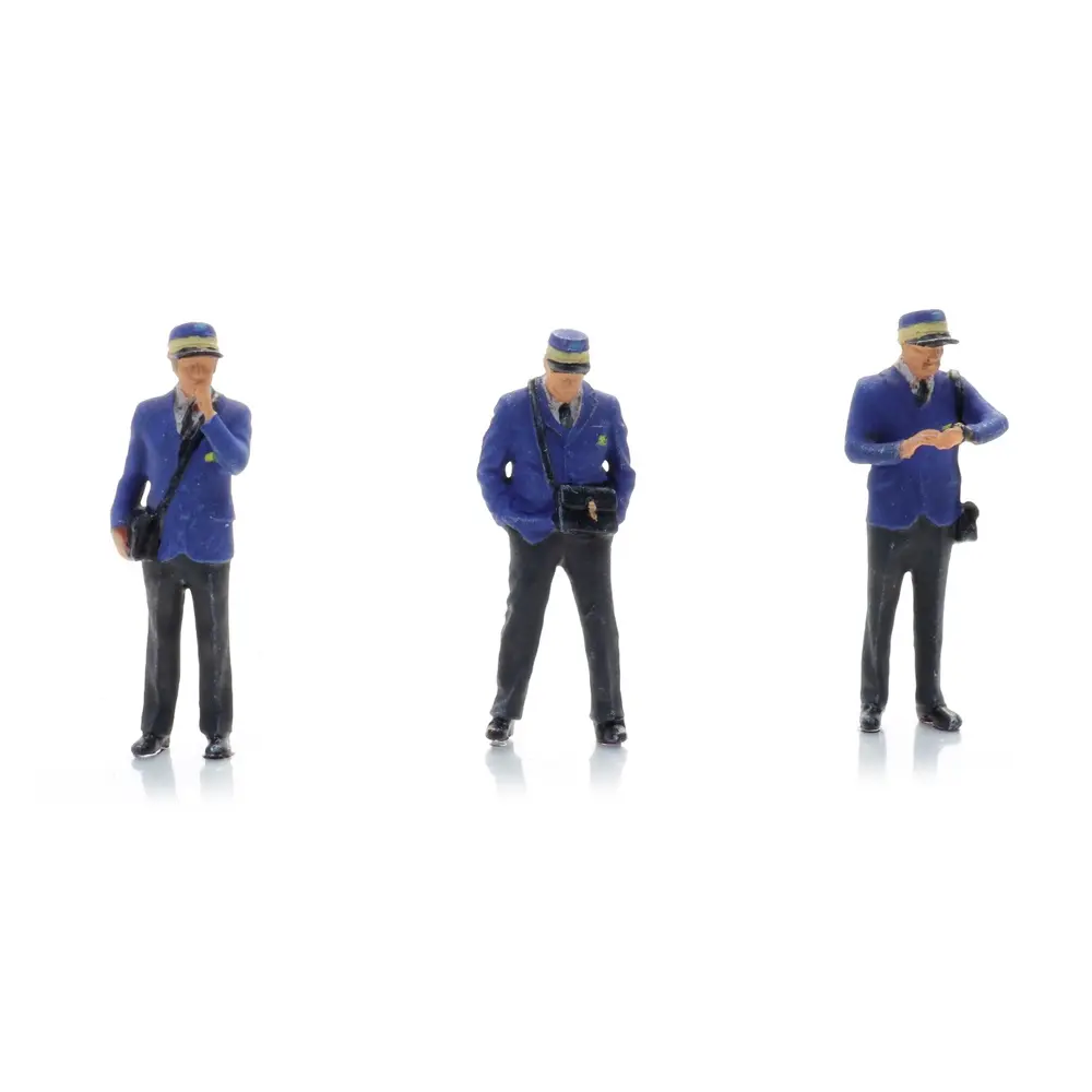 Lot de 3 conducteurs NS - Quai des Années 80 - Artitec 5870044 - HO 1/87