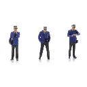 Lot de 3 conducteurs NS - Quai des Années 80 - Artitec 5870044 - HO 1/87