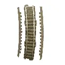 Rail courbe R3 15° Trix 62315 - Rayon 515 mm - HO : 1/87 - Code 83 - Voie C