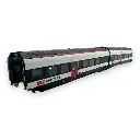 Set N°1 : 2 voitures complémentaires RABe 501 Giruno - Trix 23281 - HO 1/87 - CFF