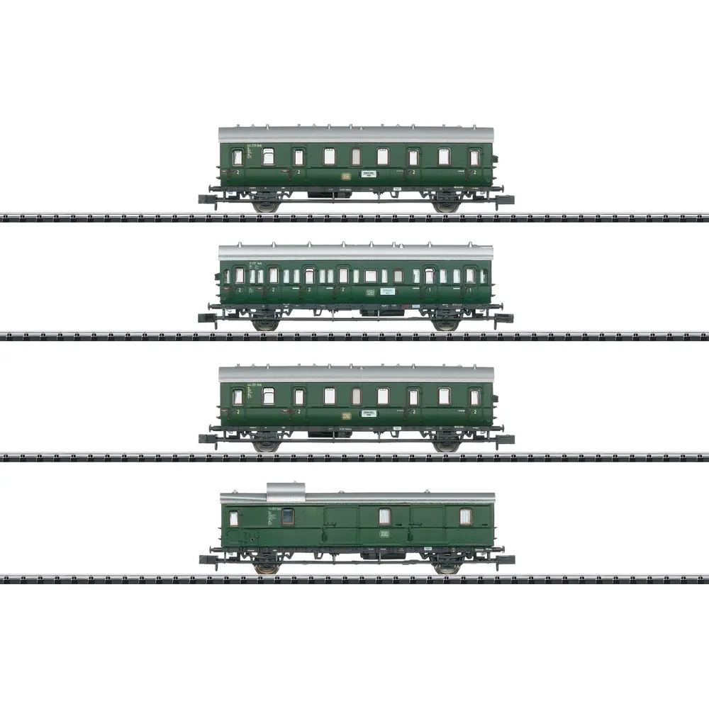 Coffret de 4 voitures  "Service navette autour d'Hambourg" - Trix 18724 - N 1/160 - DB - EP III - 2R