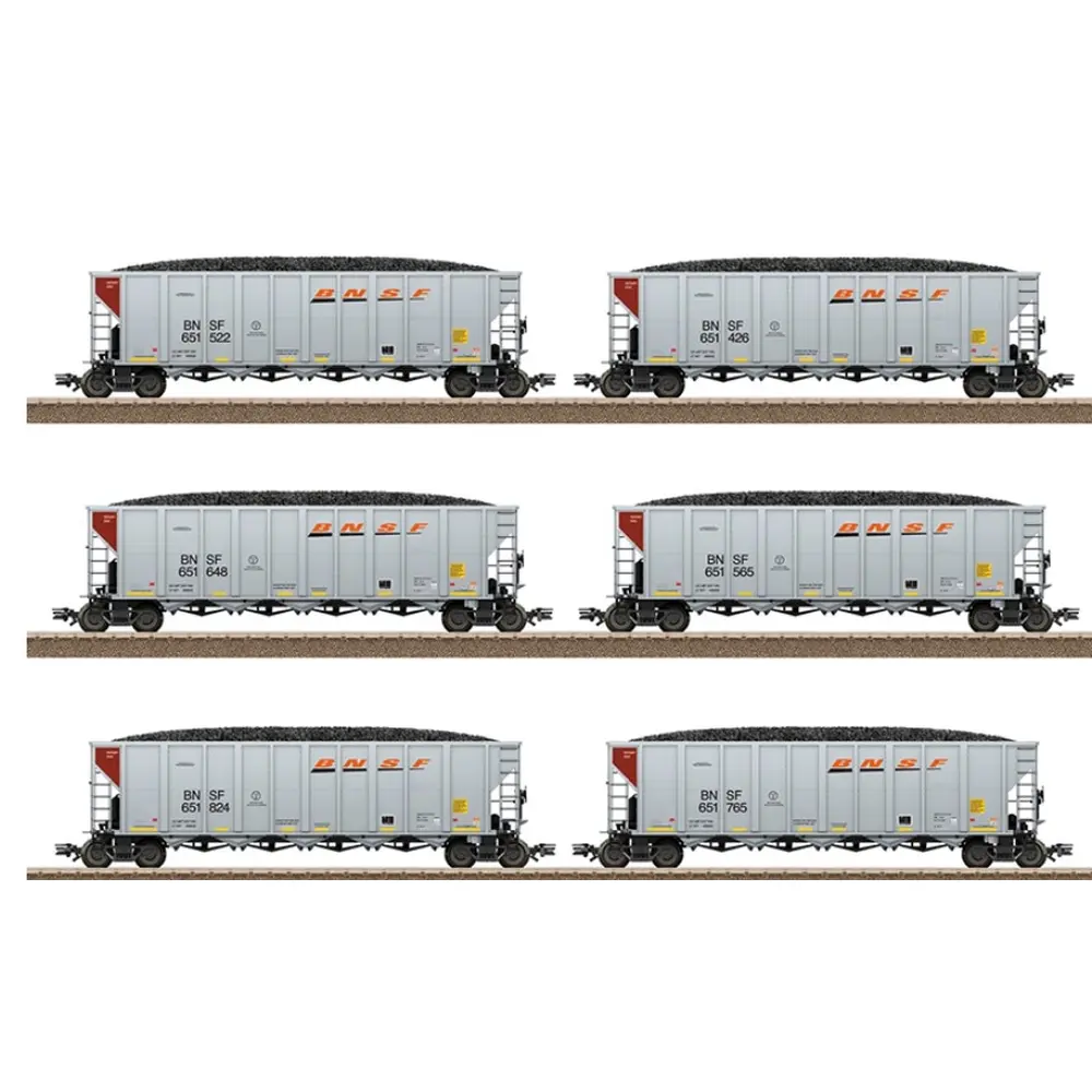 Coffret de wagons-trémies BNSF - TRIX 24911 - HO 1/87 - EP VI - 2R