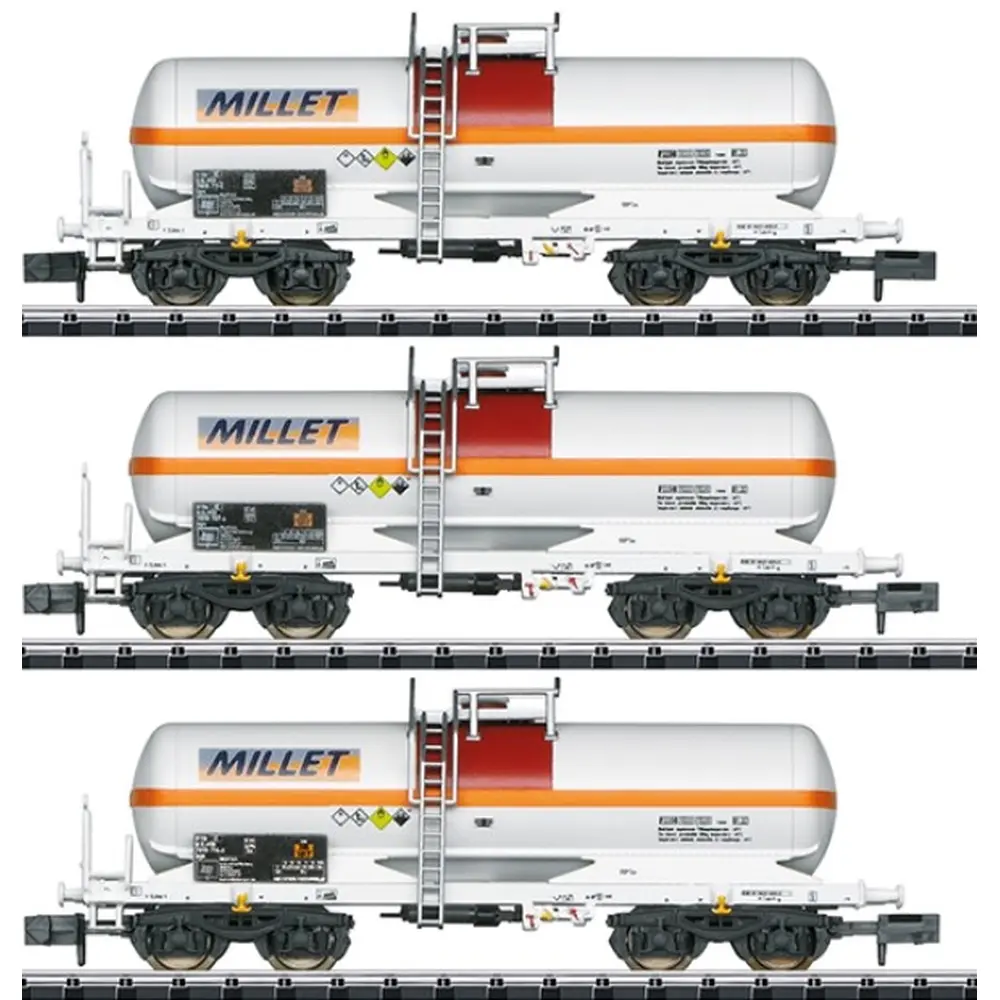 Coffret de wagons-citernes « Millet » - TRIX 18266 - N 1/160 - EP VI - 2R