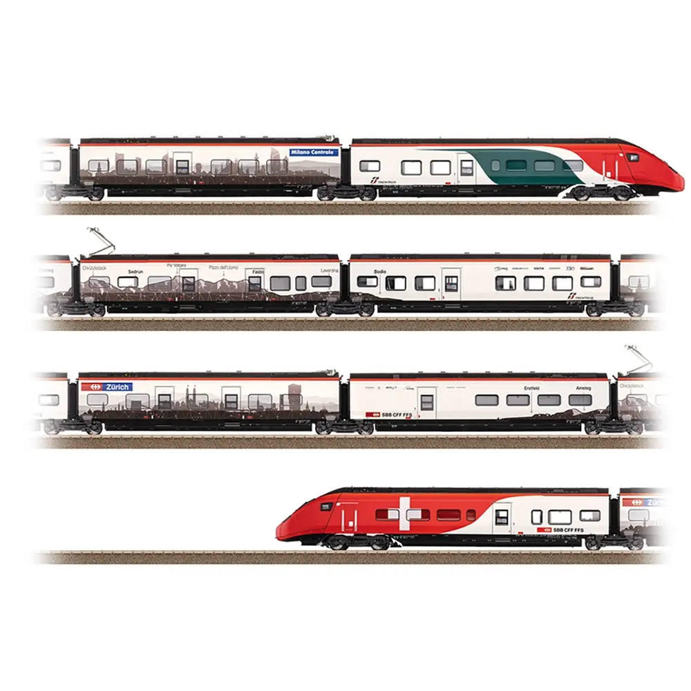 Rame automotrice à grande vitesse RABe 501 Giruno - Trix 25811 - HO 1/87 - Ep VI - Digital Sound