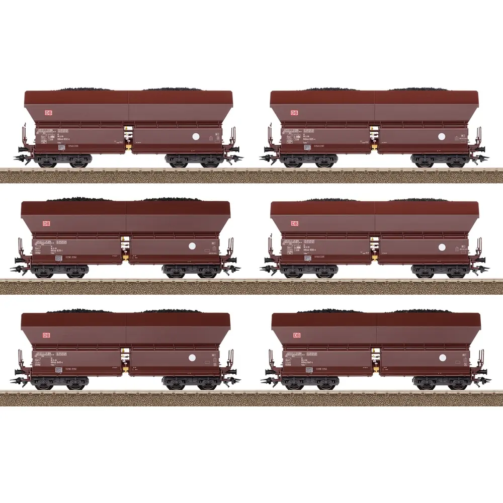 Coffret de wagons à déchargement automatique Falns 182 - Trix T24182 - DB AG - HO 1/87 - EP. VI - 2R