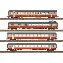 Coffret de voitures voyageurs Swiss Express - Trix T23690 - SBB/CFF/FFS - HO 1/87 - EP. IV - 2R