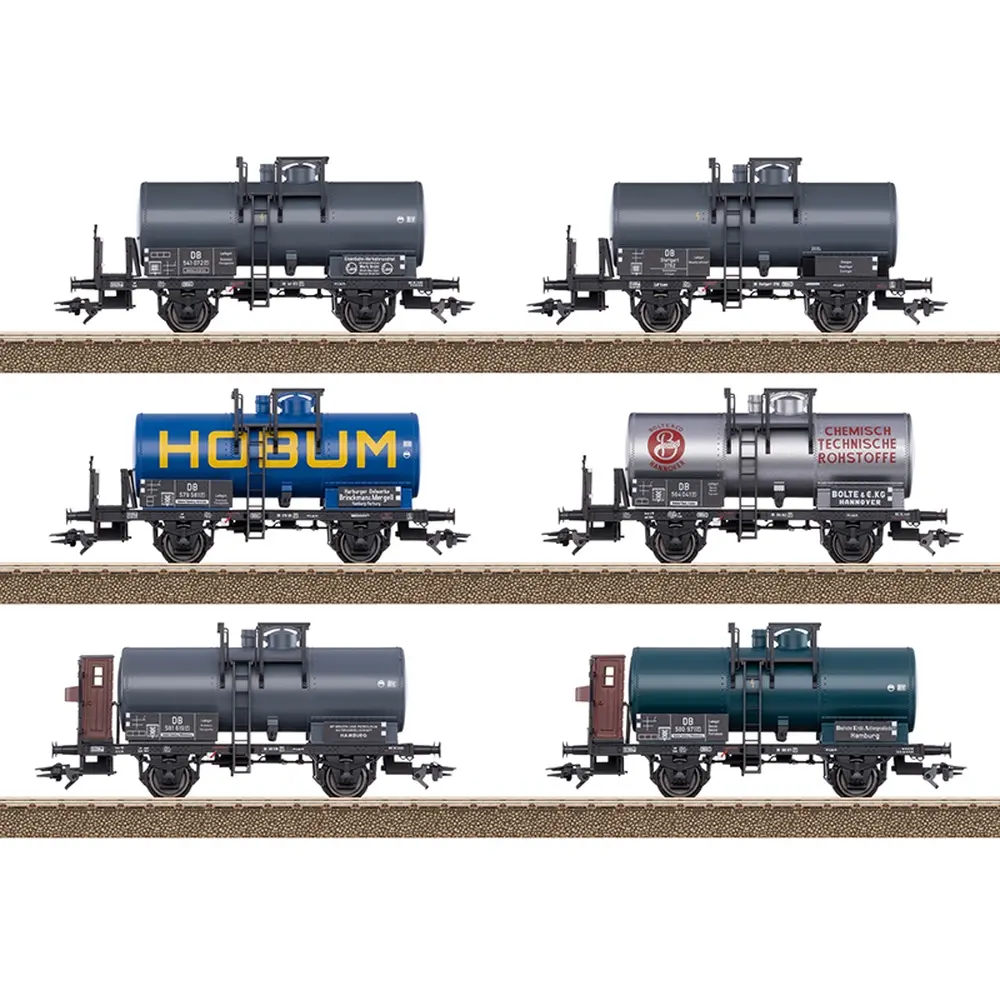 Coffret de wagons-citernes - Trix T24170 - privée - HO 1/87 - EP. III - 2R