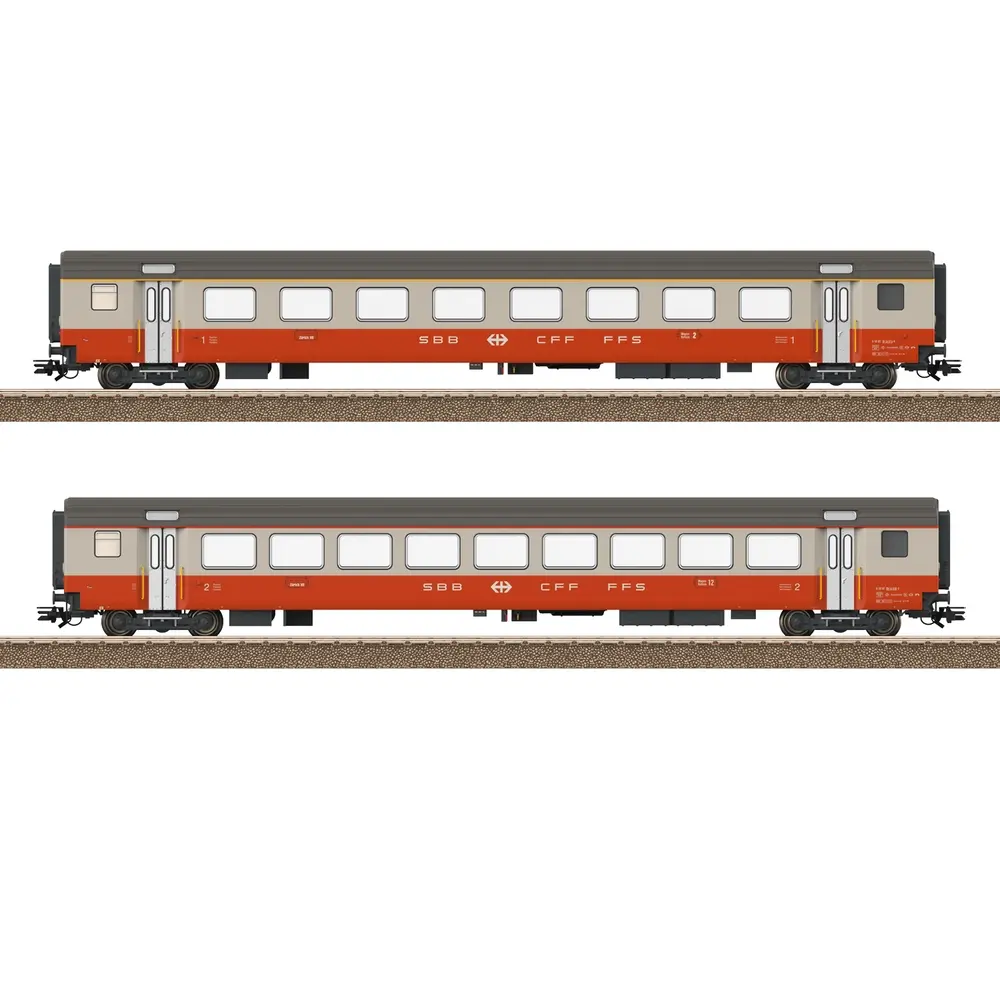 Coffret de voitures voyageurs Swiss Express - TRIX T23691 - SBB/CFF/FFS - HO 1/87 - EP. IV - 2R
