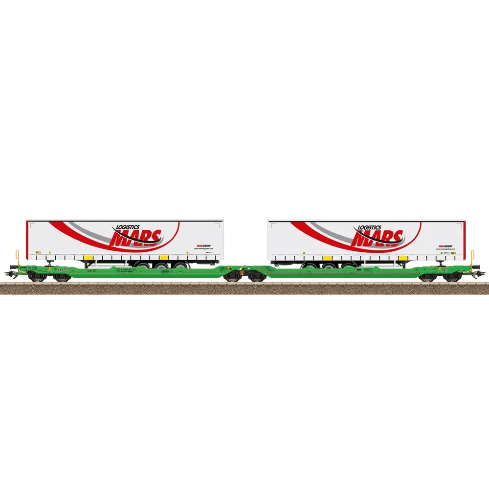 Coffret de wagons Sdggmrss - TRIX T24473 - CFL - HO 1/87 - EP. VI - 2R