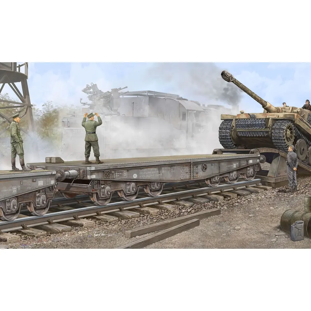 Chariot à plate-forme  lourde type Ssyms 80 - Trumpeter 00221 - 1/35