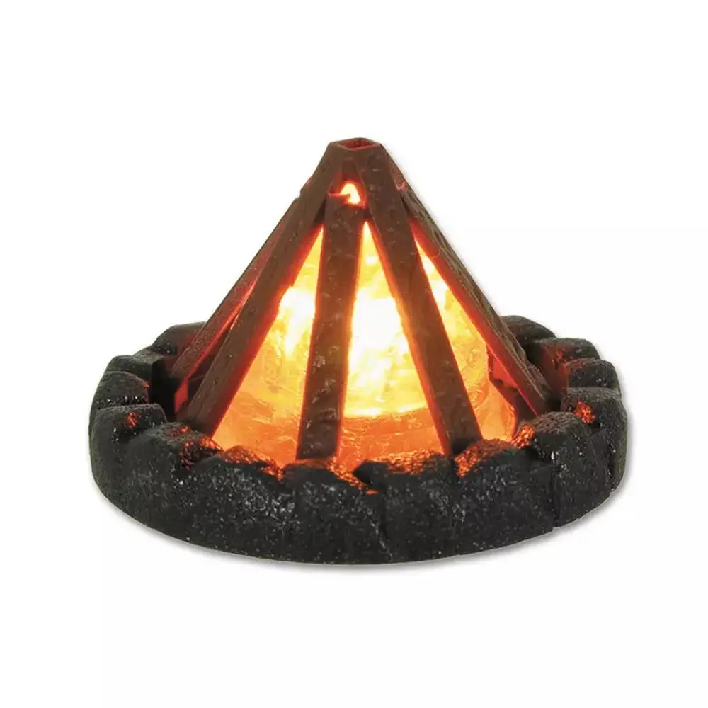 Feu de camp éclairé