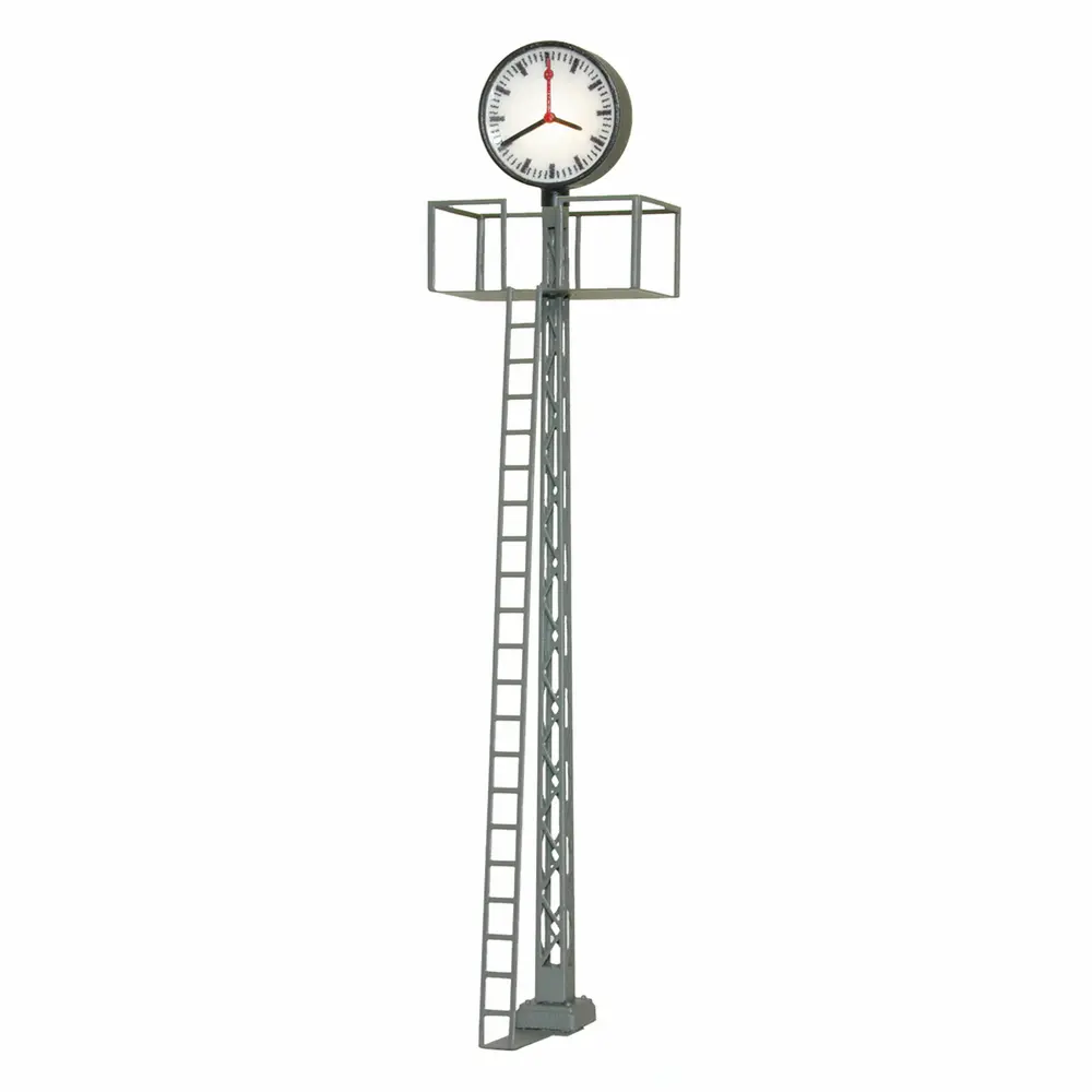 Horloge de gare avec passerelle et éclairage à led - Viessmann 5081 - HO 1/87