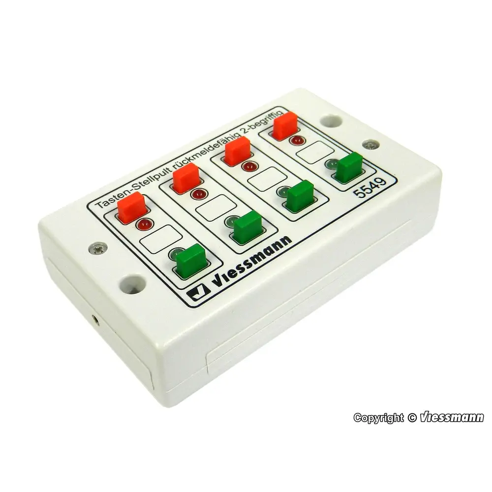 Panneau de Commande à Boutons Universel + Rétroaction 2 Touches - Viessmann 5549 - Toutes Echelles