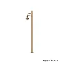 Lampadaire Wood - Viessmann 6065 - HO 1/87 - LED blanc chaud