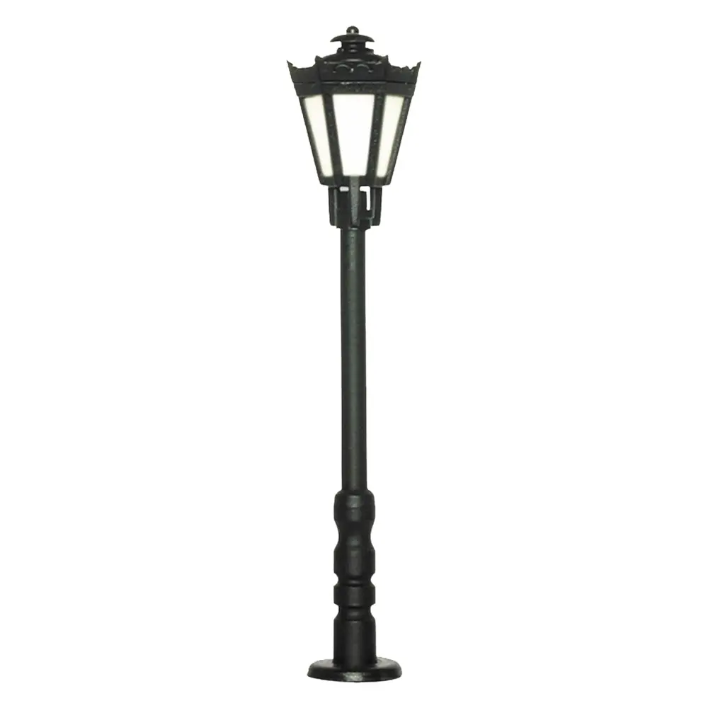 Lanterne de parc noire LED blanc chaud - Viessmann 6070 - HO 1/87