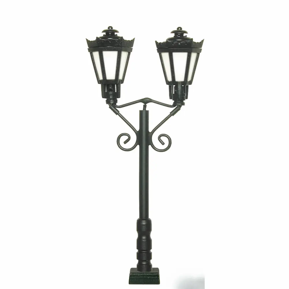Feu de stationnement double, noir, avec douille, 2 LED blanc chaud - Viessmann 60731 - HO 1/87