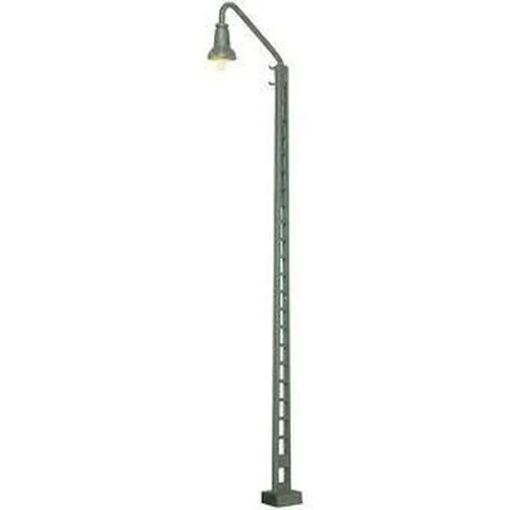 Lampadaire de dépôt ferroviaire avec prise de contact et LED blanc chaud- Viessmann 63841 - HO 1/87