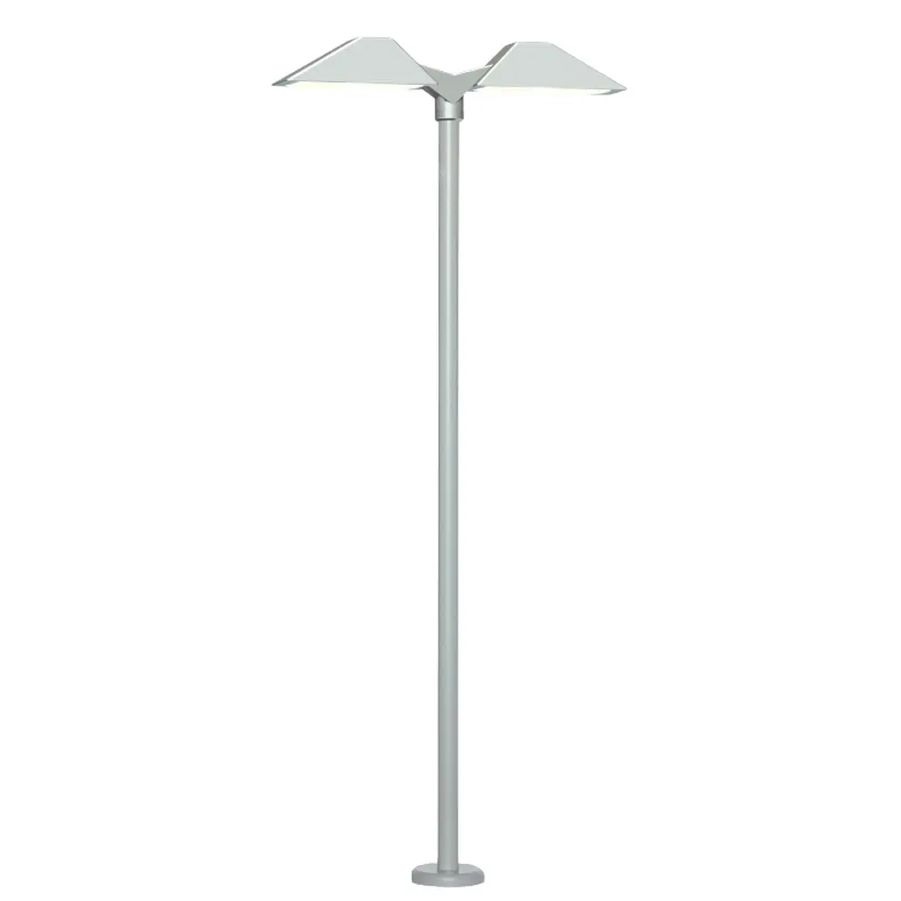 Éclairage de quai moderne double, 2 LED blanches - Viessmann 6484 - N 1/160