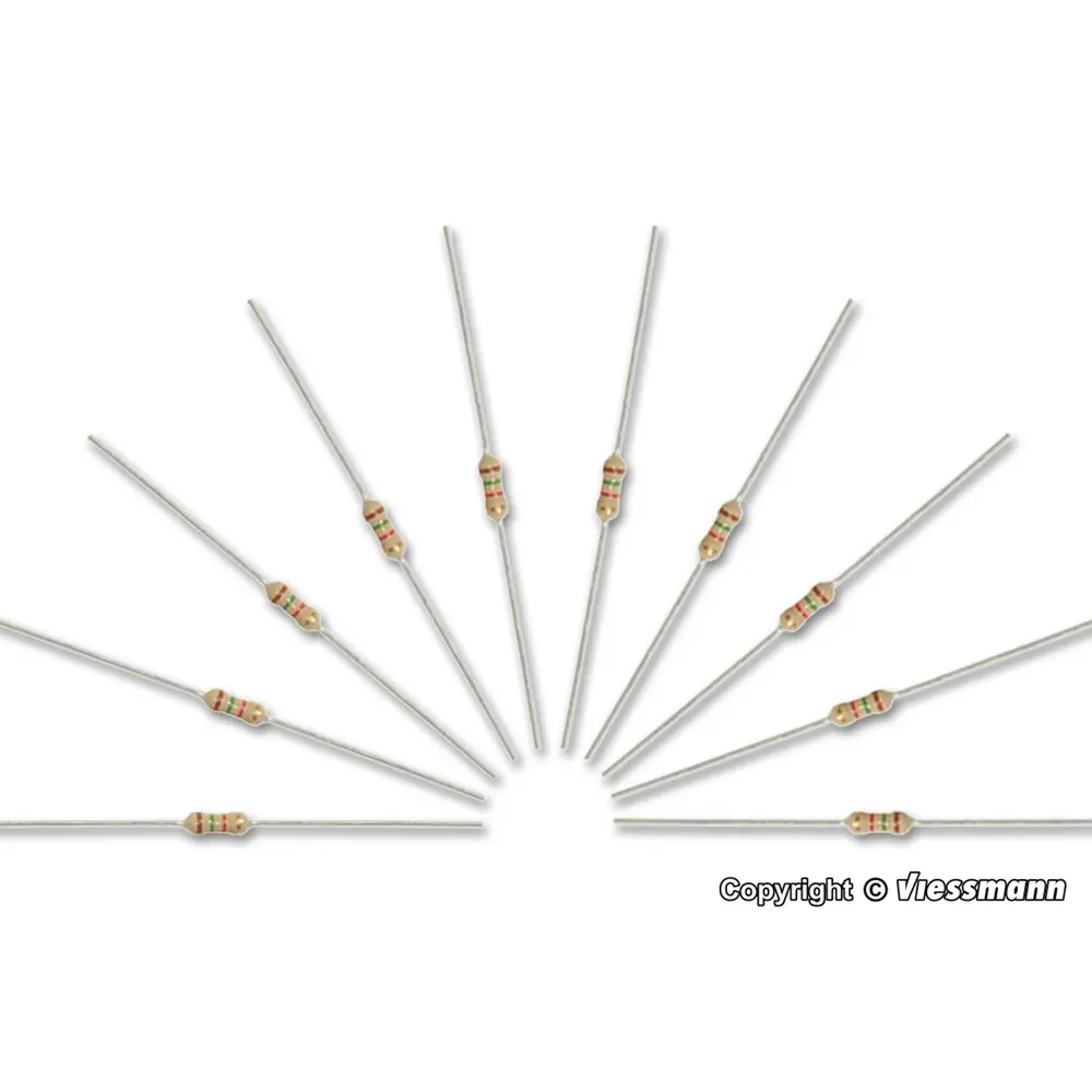 Lot de 10 Fiches Technique - Résistances - 1.5kOhm - Viessmann 6836 - Toutes Echelles