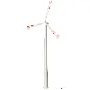 Éolienne à pales tournantes 580 mm avec LED - VIESMMANN 1370 - HO 1/87