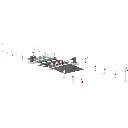 Barrières de passage à niveau Viessmann 5104 automatisées - HO 1/87 - longueur 63 mm