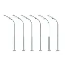 Lot de 6 lampadaires de ville Viessmann 64906 - N 1/160 - hauteur 54  mm