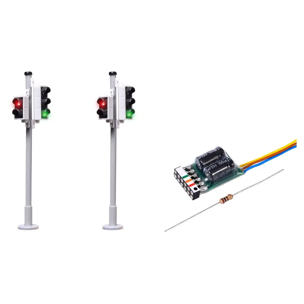 Lot de 2 Feux de signalisation piétons Viessmann 5095 - HO 1/87 - EP III / IV