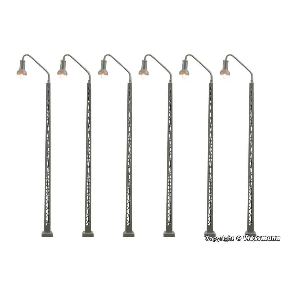 Lot de 6 Feux type mât de dépôt LED Blanc chaud VIESSMANN 65856 - N 1/160