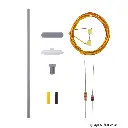 Double lampe pour plateforme Viessmann 6726 LED - HO 1/87 - hauteur 70 mm