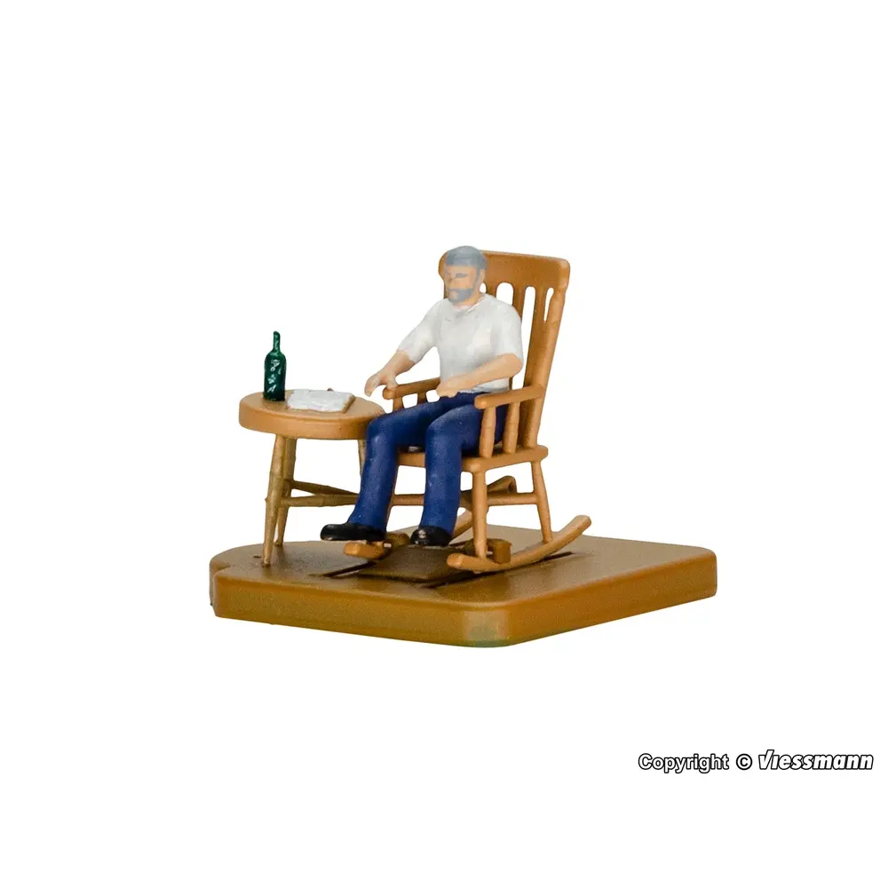 Homme dans une chaise animé, VIESSMANN 1560 | Échelle HO 1/87