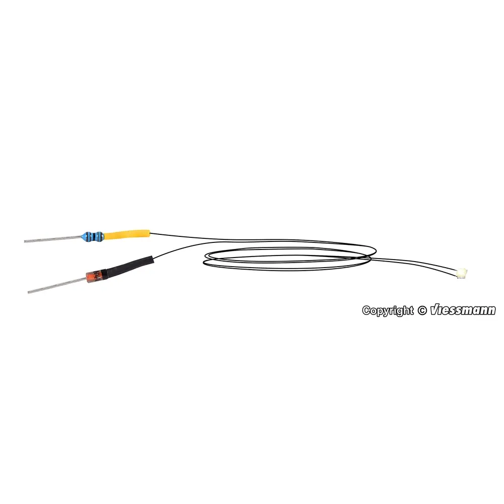 Kit 5 LED avec câbles soudés Viessmann 3562 - Toute échelle - 1.6 x 0.8 mm