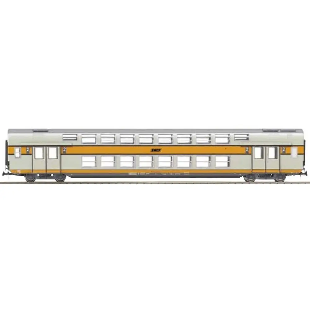 Voiture VB2N seconde classe avec logo nouille et éclairage intérieur