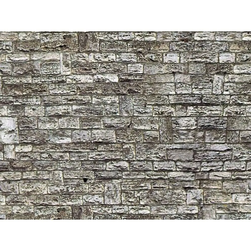 Plaque cartonnée Vollmer 46035 - HO 1/87 - Mur pierre de taille