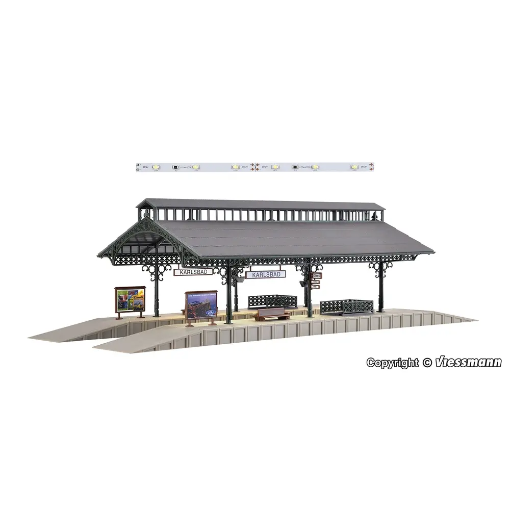 Quai couvert - VOLLMER 43545 - HO 1/87