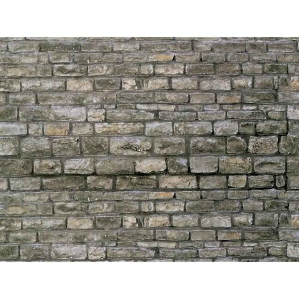 Plaque cartonnée Vollmer 46040 - HO 1/87 - Mur en granite
