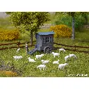 Charrette de berger avec troupeau de moutons - Vollmer 47717 - N 1/160