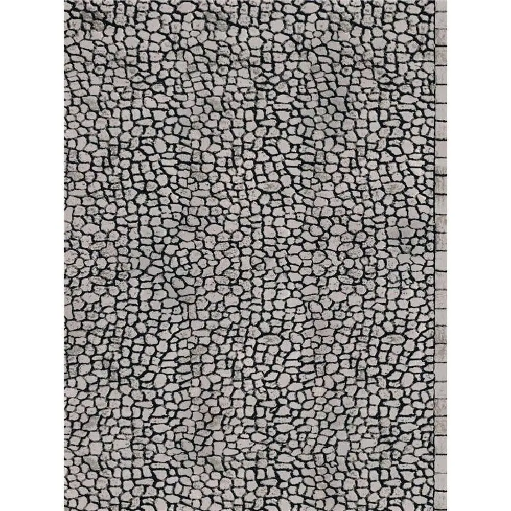 Plaque cartonnée Vollmer 46056 - HO 1/87 - Mur ou Sol de galets