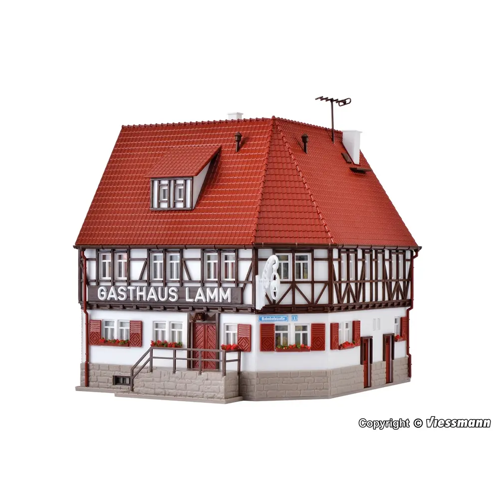 Maquette Restaurant - Vollmer 43645 - HO 1:87 - 142 x 132 x 140 mm