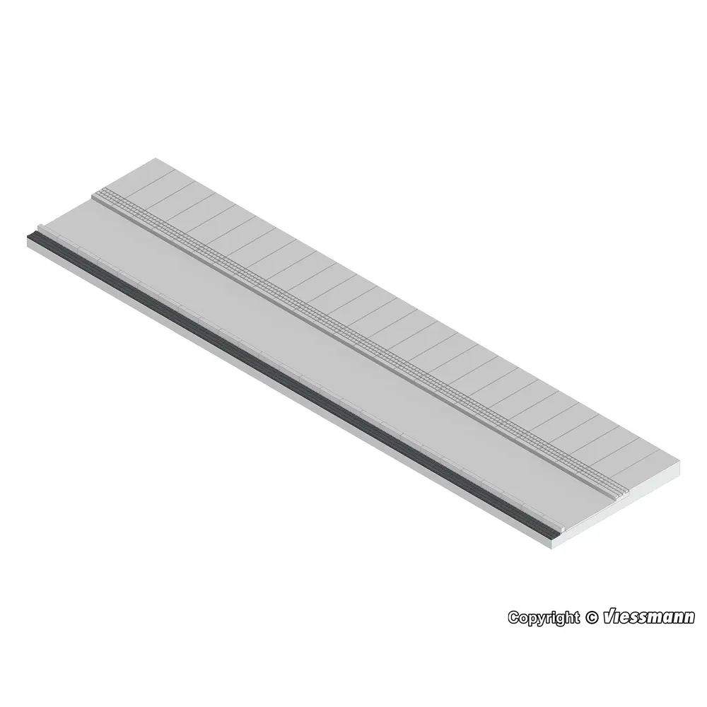 Trottoir avec bordure pour bande latérale de Stone Art - Vollmer 48254 - HO 1/87
